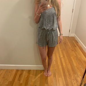 Lou & Grey Signature Soft Grey Heathered Romper